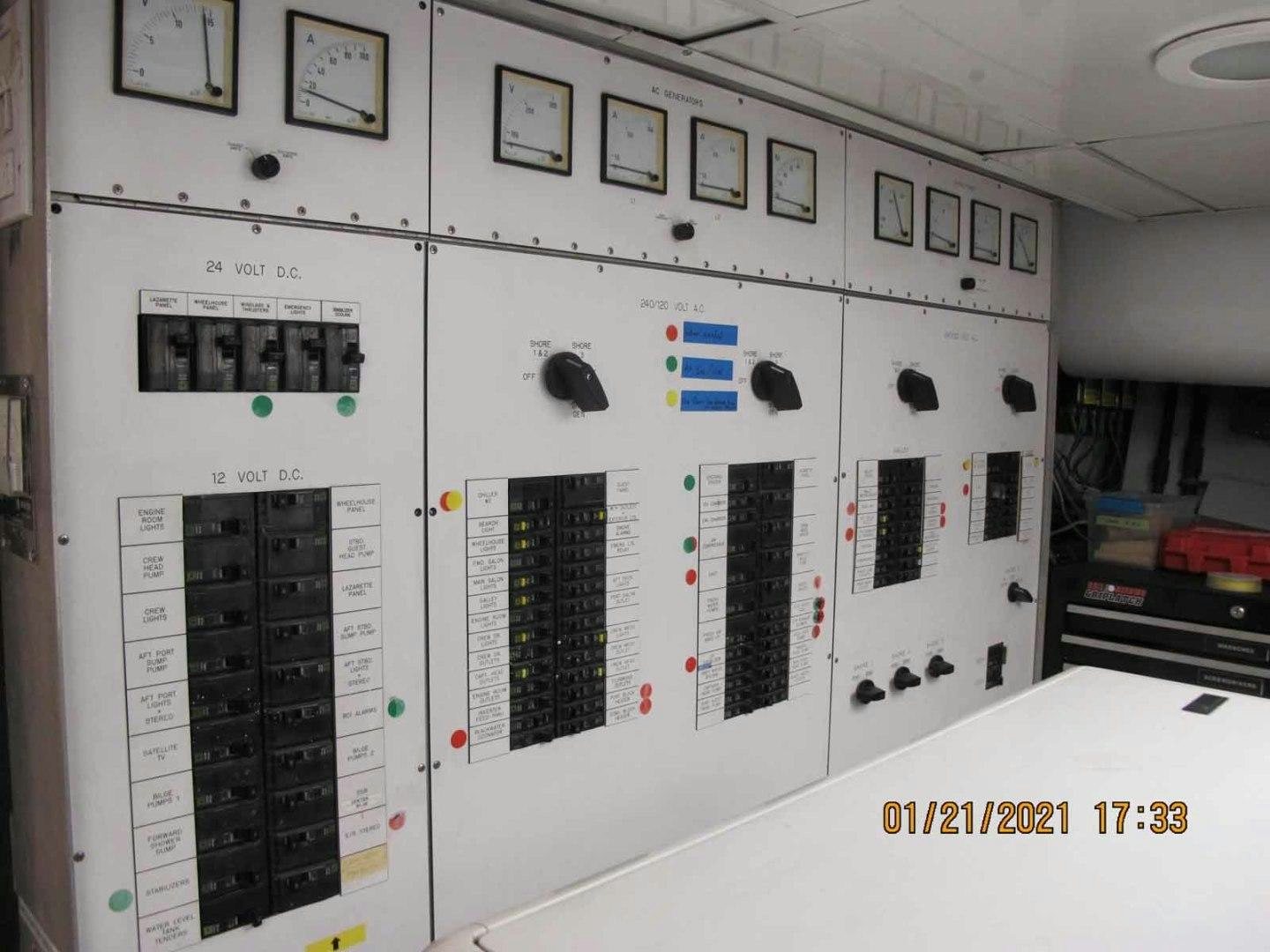 a white board with black and white squares on it aboard LORELEI Yacht for Sale