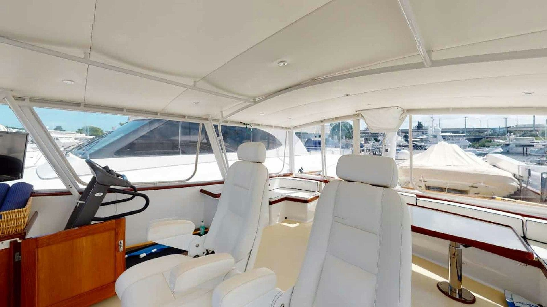 inside of a car aboard LORELEI Yacht for Sale