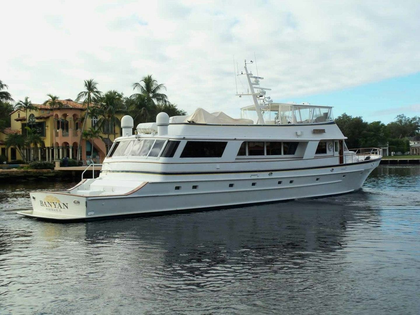 a white boat on the water aboard LORELEI Yacht for Sale