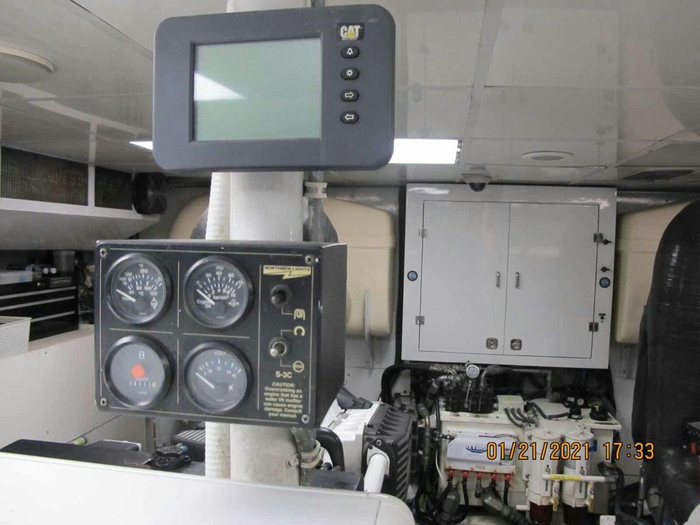 a machine with a screen aboard LORELEI Yacht for Sale
