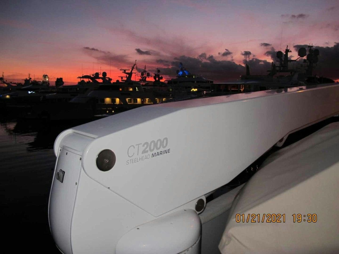 a white machine on a road aboard LORELEI Yacht for Sale