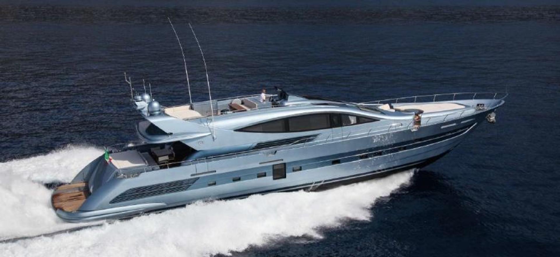 a white yacht on the water aboard No Name Yacht for Sale