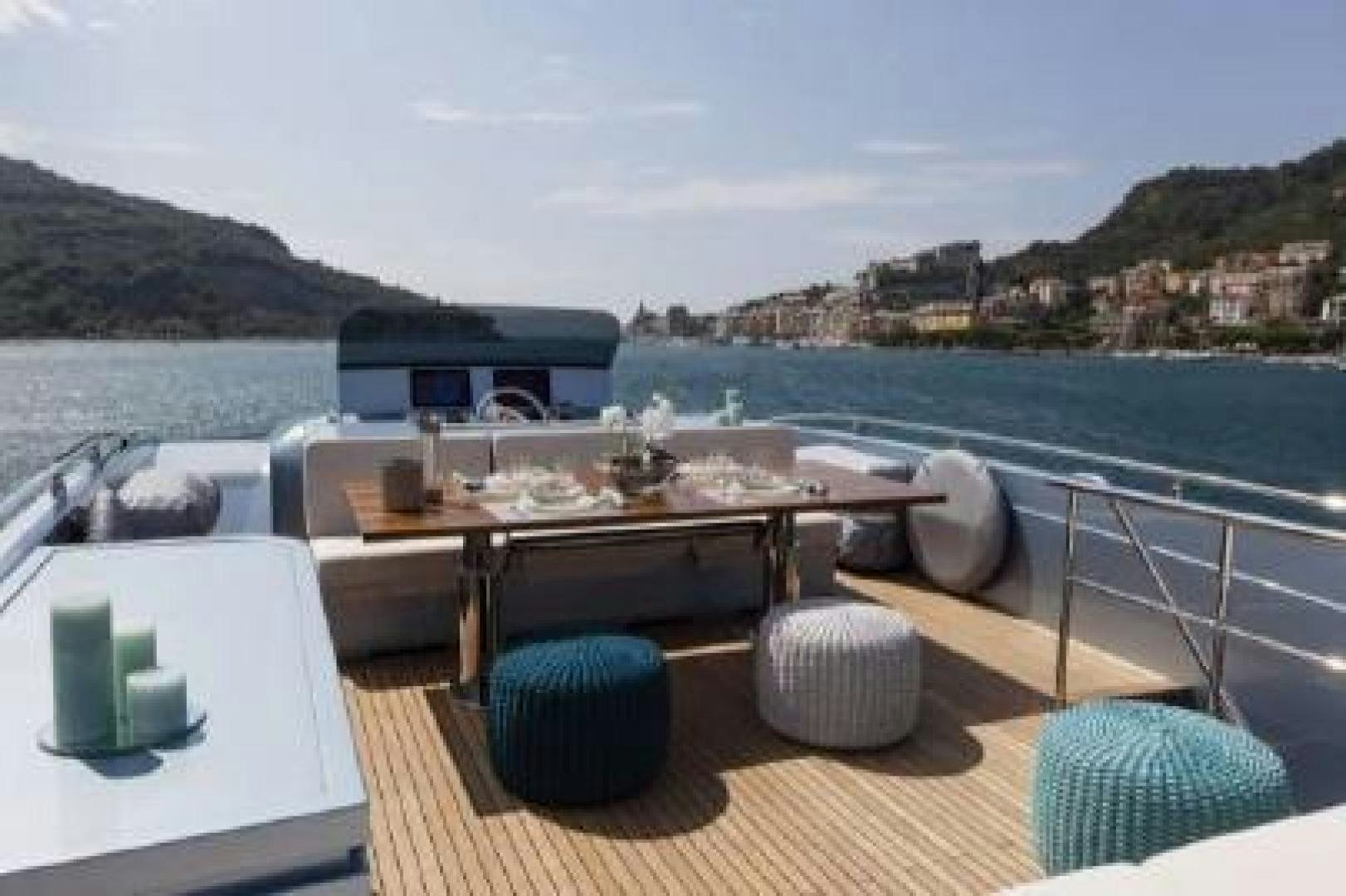 a table on a boat aboard No Name Yacht for Sale