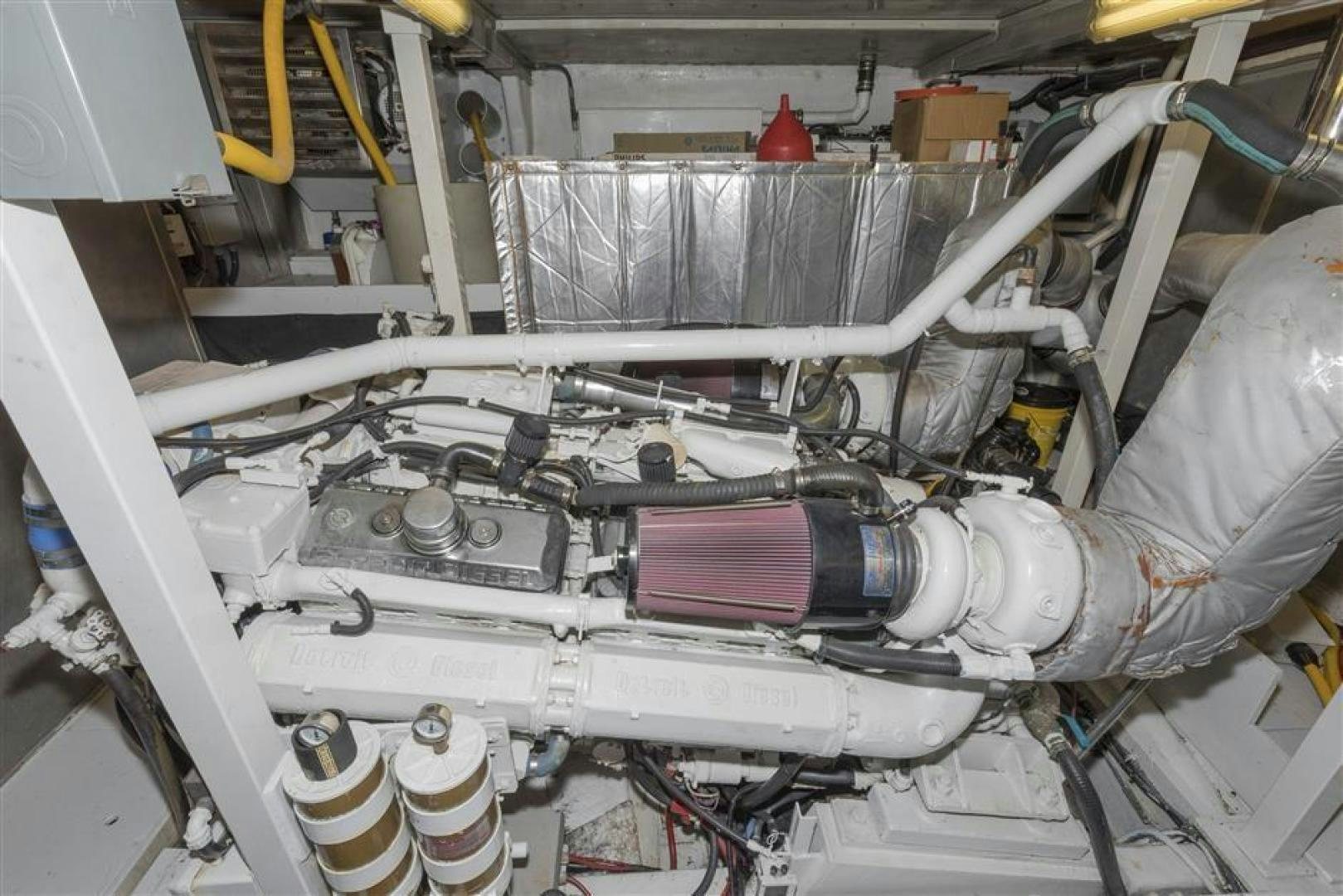 a machine with a large metal tube aboard DETERMINATION Yacht for Sale