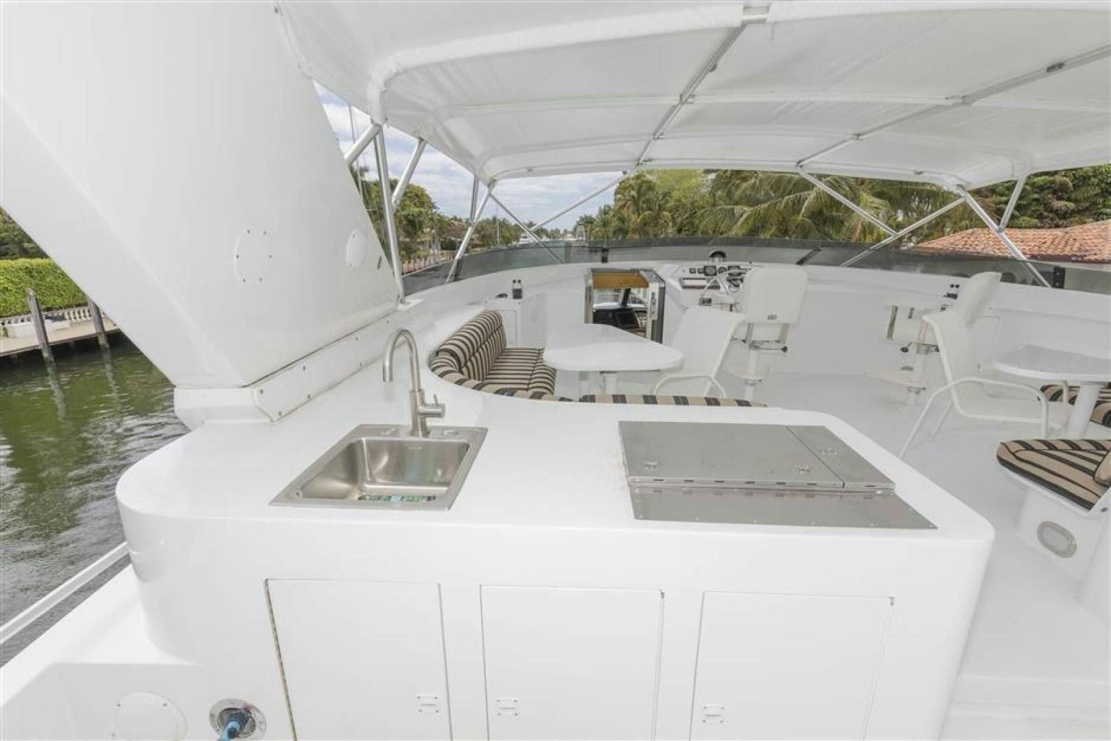 a large white boat with a sink aboard DETERMINATION Yacht for Sale