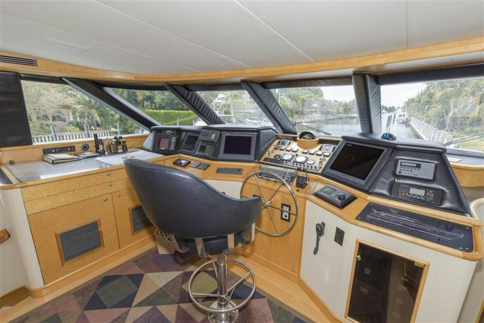 a room with many electronic devices aboard DETERMINATION Yacht for Sale