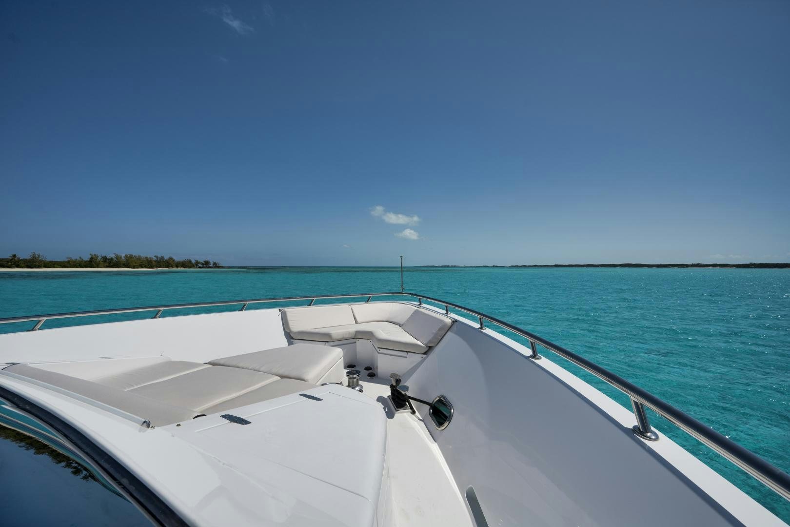 a boat on the water aboard LIMITLESS Yacht for Sale
