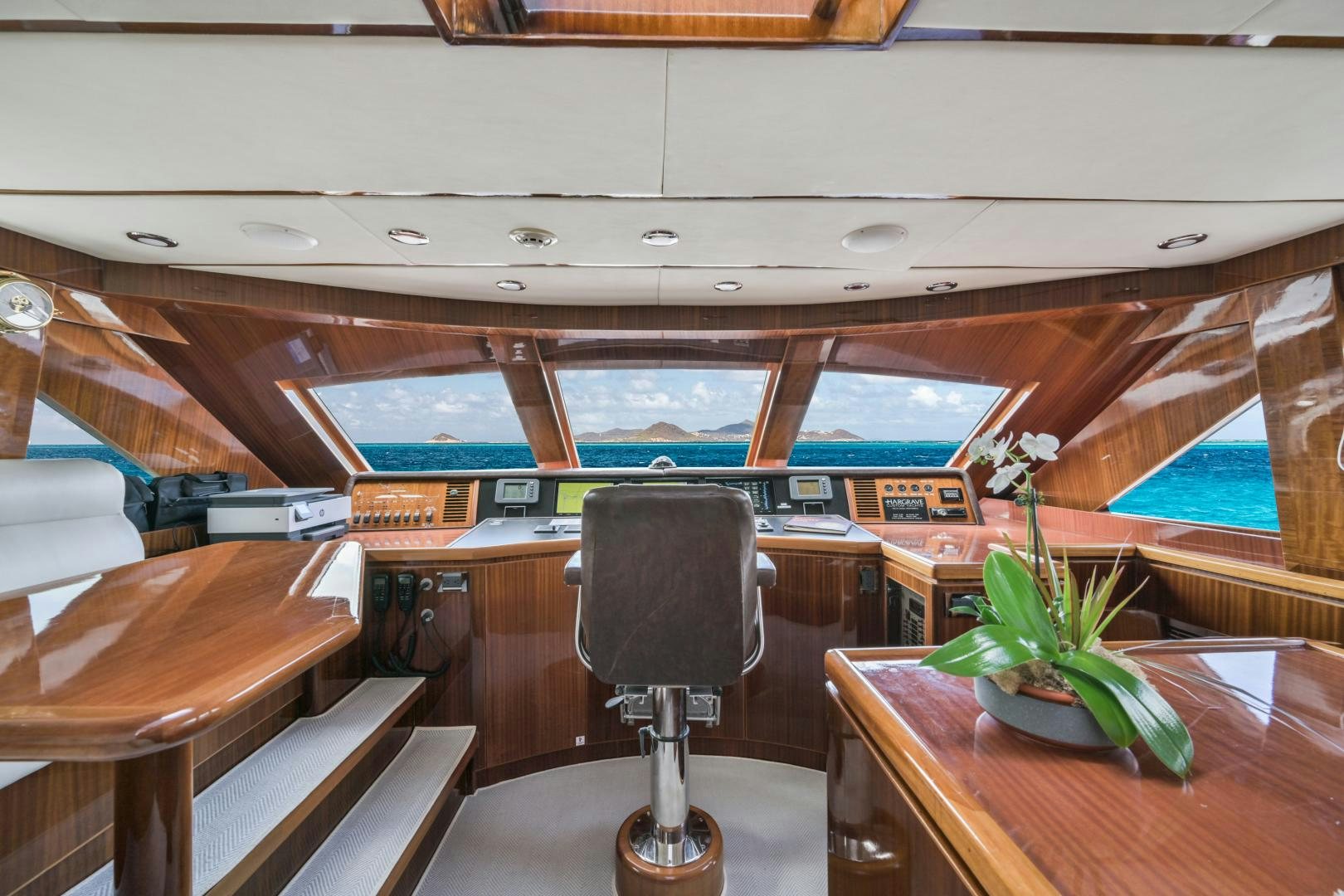 inside of a boat aboard LIMITLESS Yacht for Sale