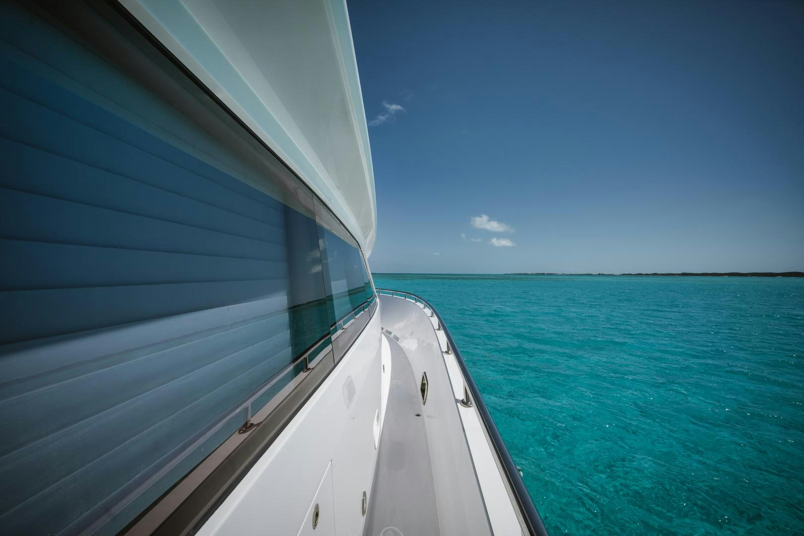 a boat on the water aboard LIMITLESS Yacht for Sale