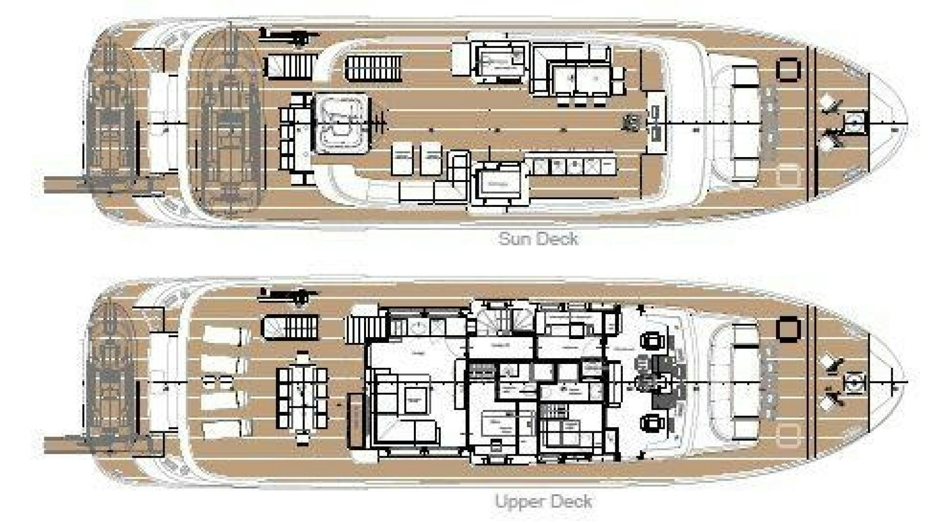 diagram, engineering drawing aboard No Name Yacht for Sale