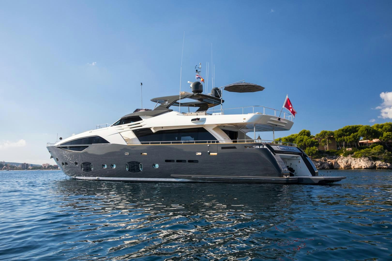 a boat on the water aboard CAMPO VERDE Yacht for Sale