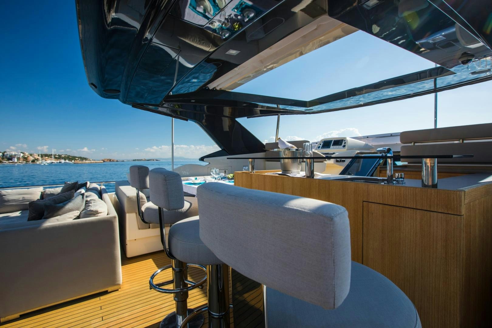 a boat on a boat aboard CAMPO VERDE Yacht for Sale