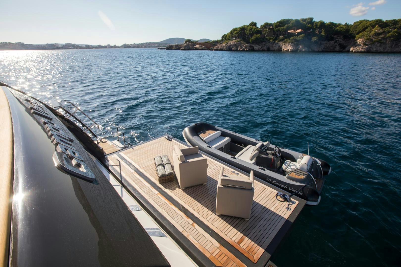 a boat on the water aboard CAMPO VERDE Yacht for Sale
