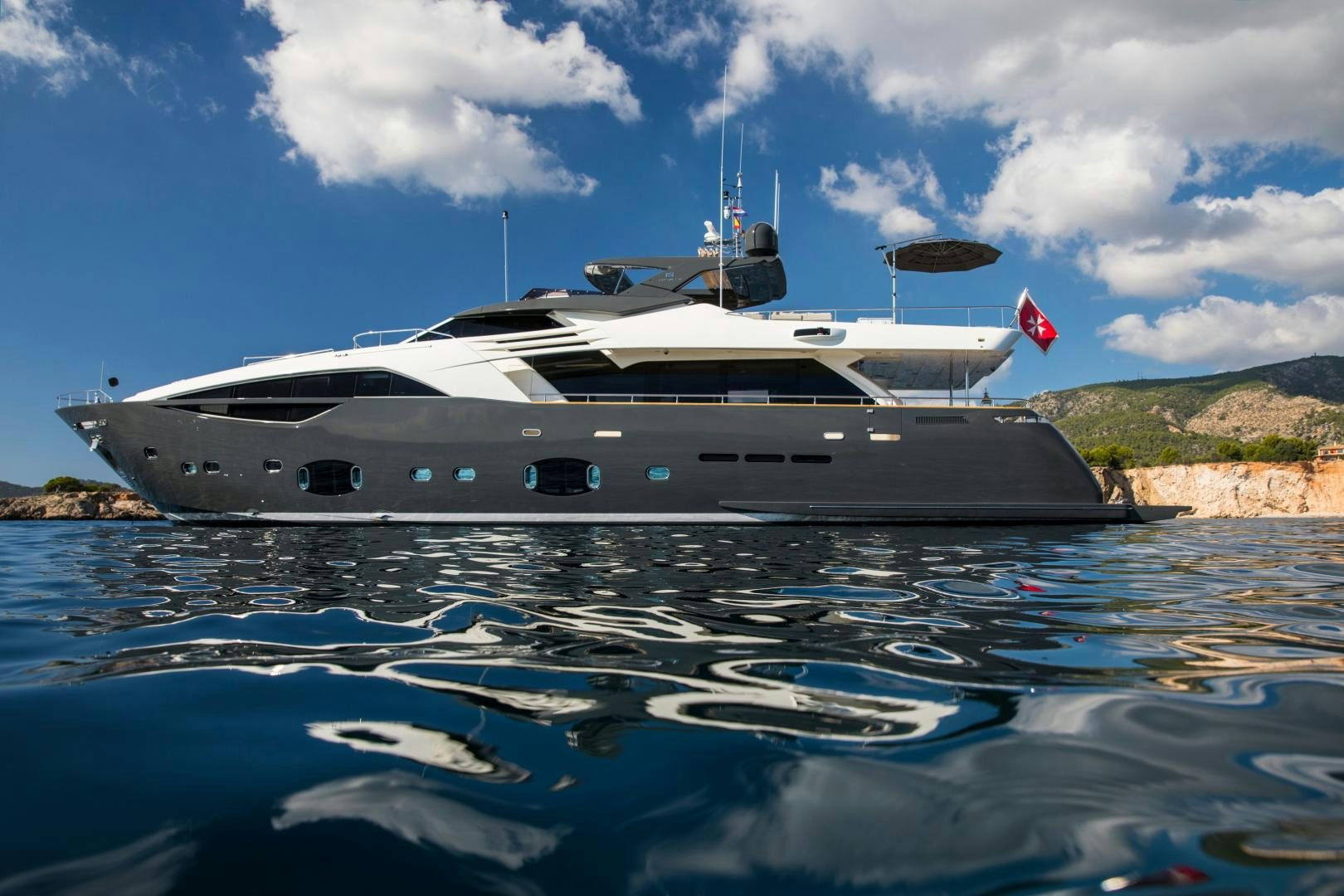 a boat on the water aboard CAMPO VERDE Yacht for Sale