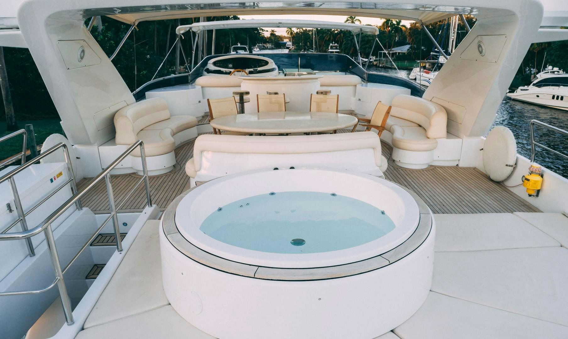 a pool on a deck aboard CRISTALES Yacht for Sale