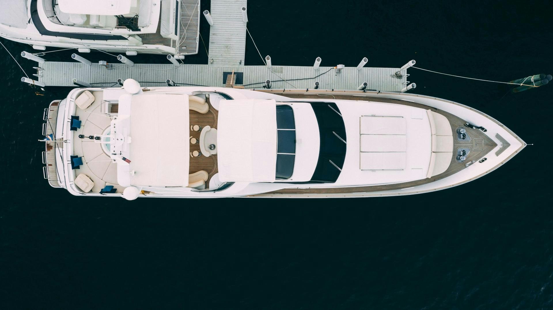 a space ship in the water aboard CRISTALES Yacht for Sale