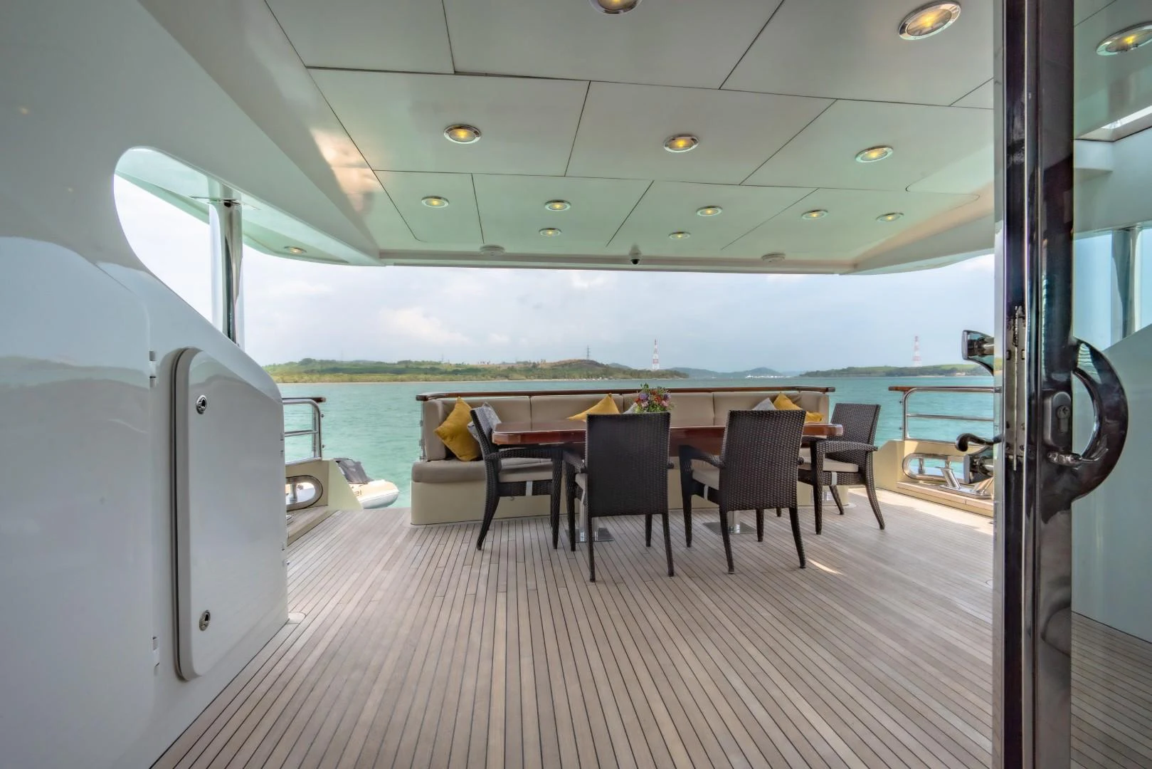 a boat on the water aboard MIA KAI Yacht for Sale