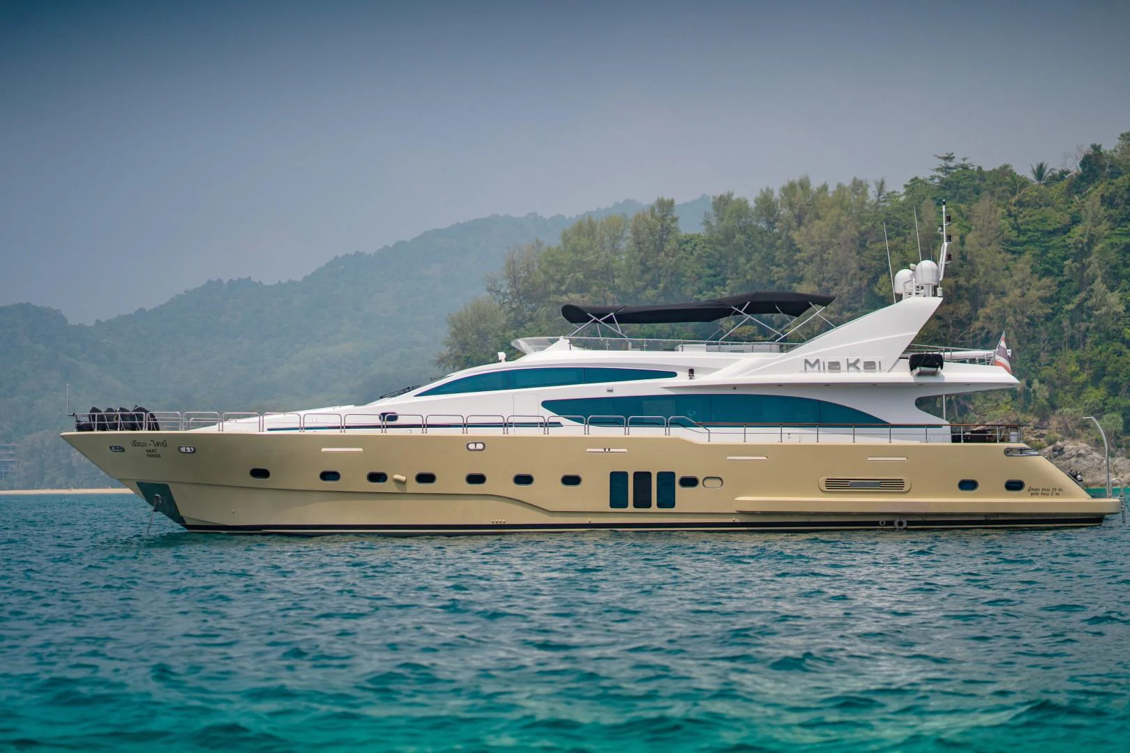 a boat in the water aboard MIA KAI Yacht for Sale