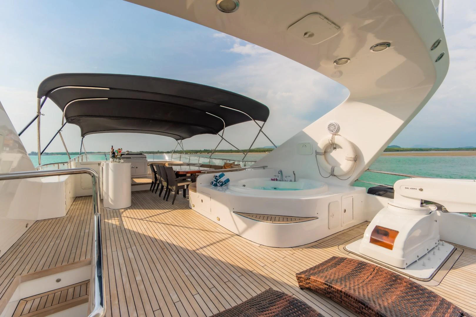 a boat on the water aboard MIA KAI Yacht for Sale