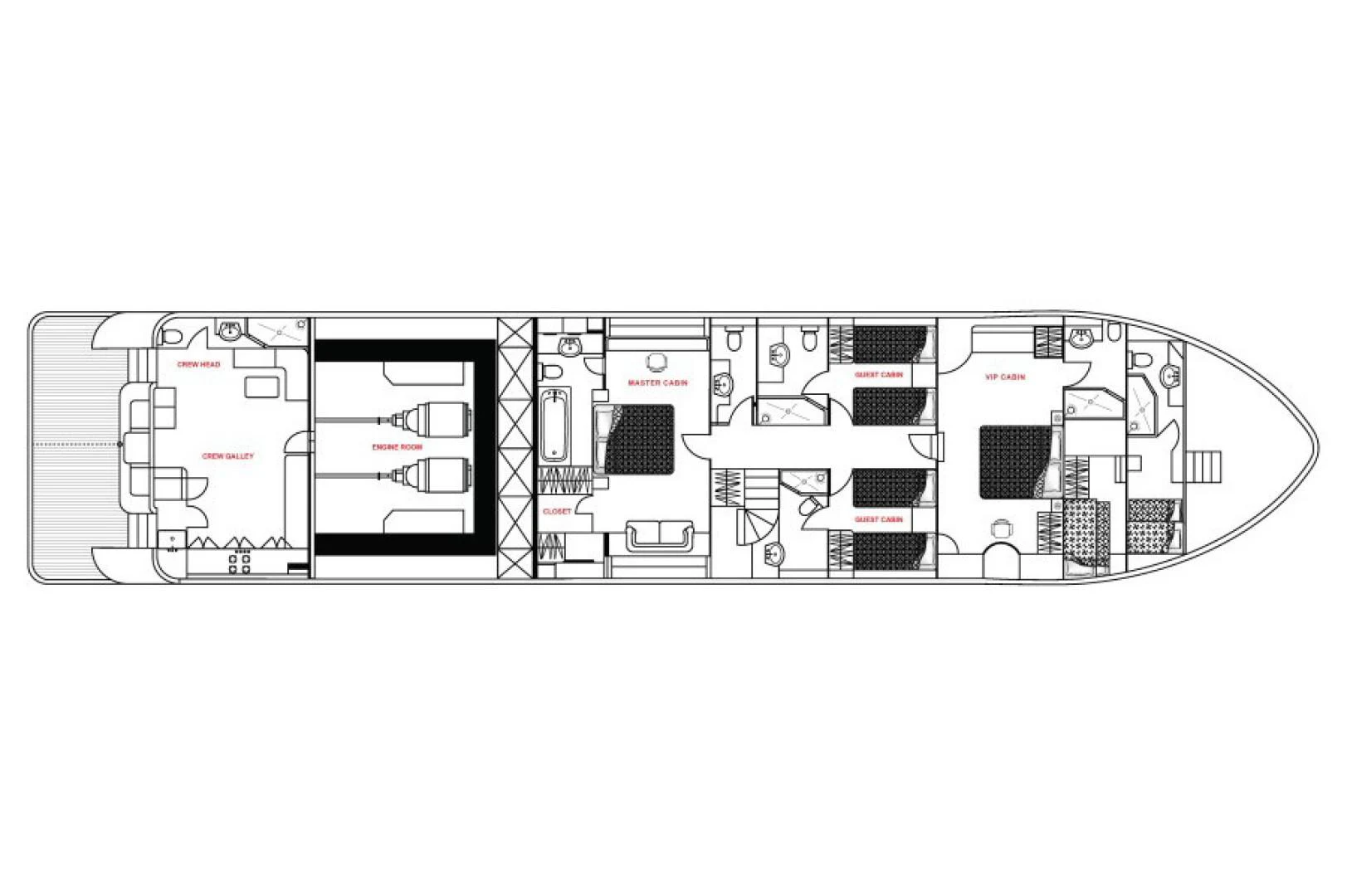engineering drawing aboard MIA KAI Yacht for Sale