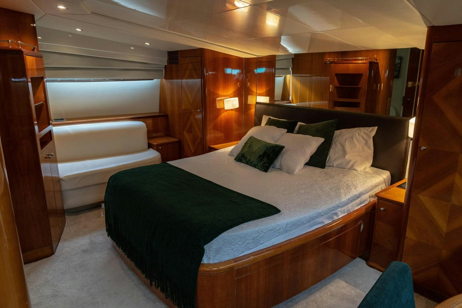 a bed in a cabin aboard EL CAPRICHO Yacht for Sale
