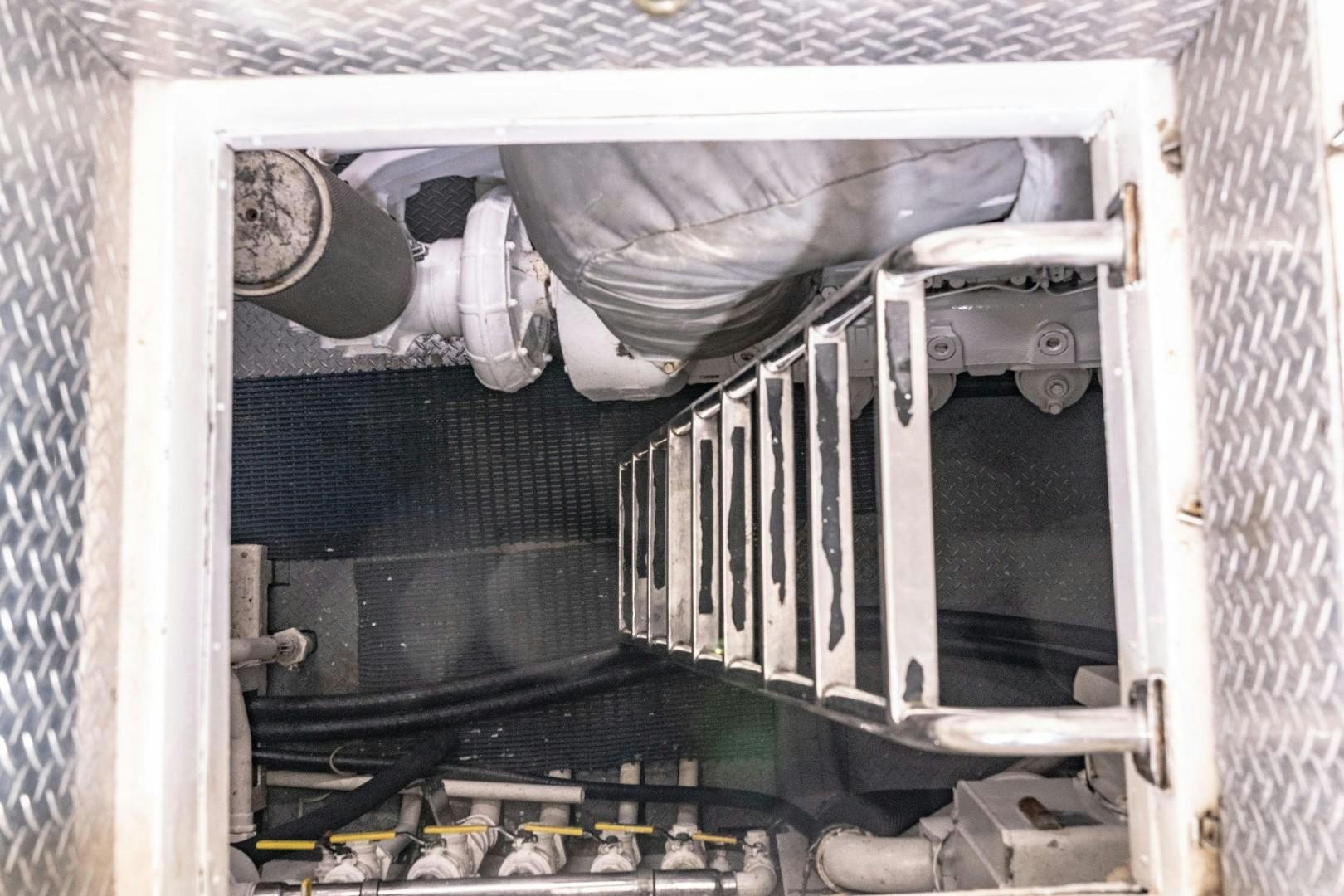 a large metal object in a room aboard EL CAPRICHO Yacht for Sale