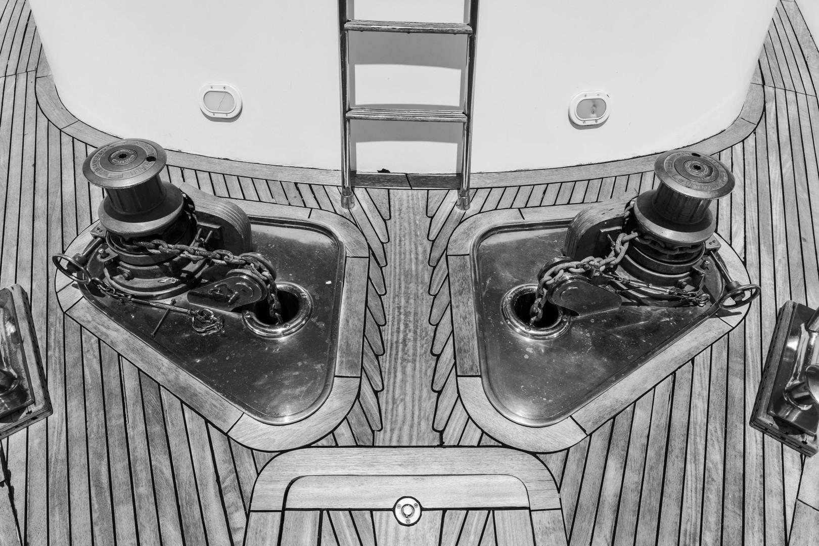 a bathroom with a sink and a toilet aboard EL CAPRICHO Yacht for Sale