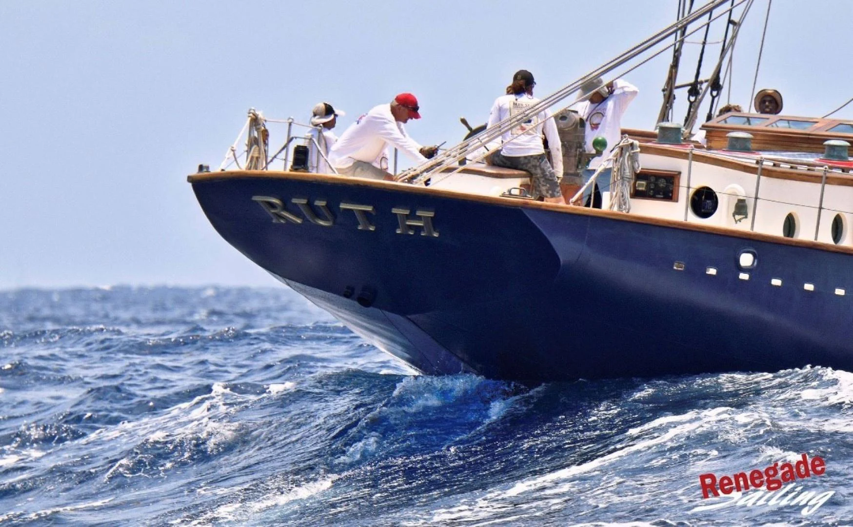 a boat in the water aboard SCHOONER RUTH Yacht for Sale