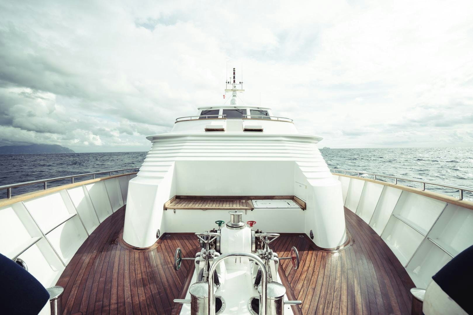 a boat on a deck aboard WIZARD Yacht for Sale