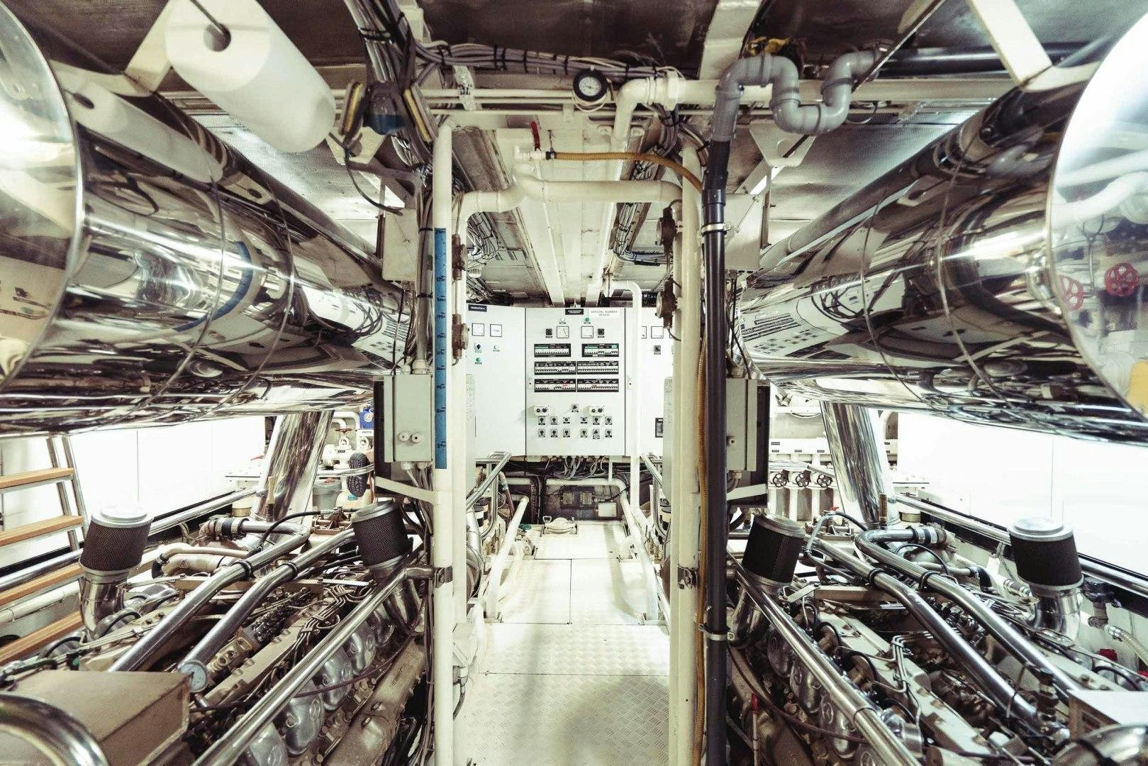 a room with machinery aboard WIZARD Yacht for Sale