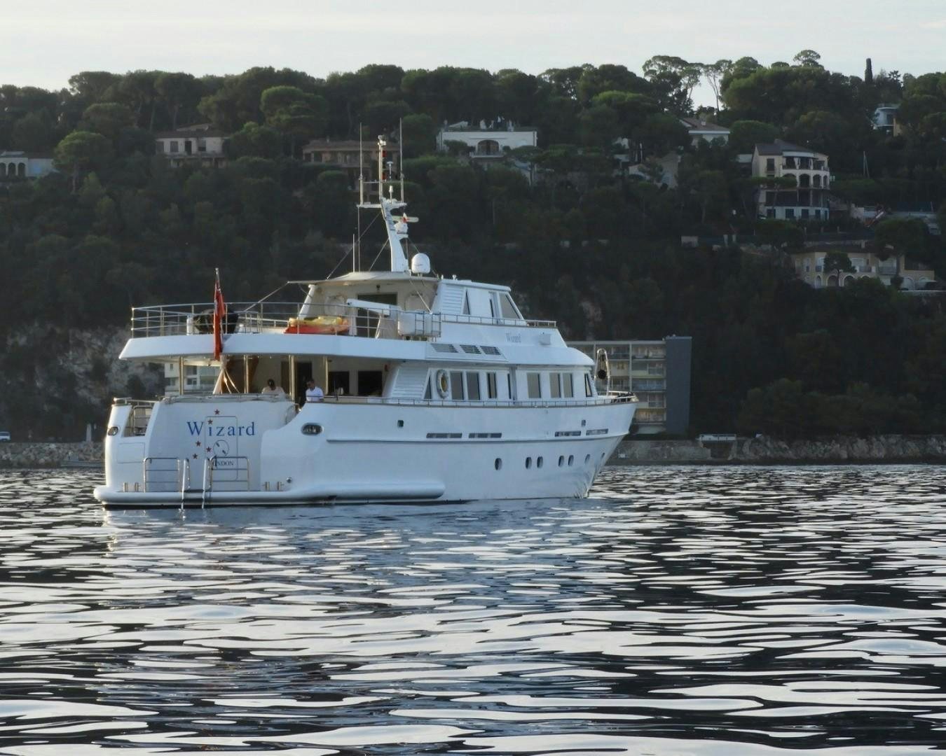 a boat in the water aboard WIZARD Yacht for Sale