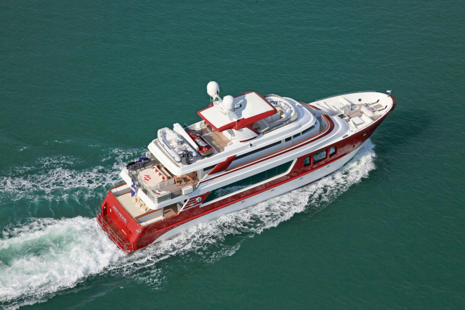 a boat on the water aboard RED PEARL Yacht for Sale