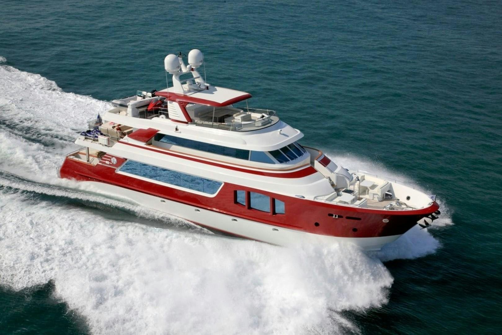 a boat on the water aboard RED PEARL Yacht for Sale