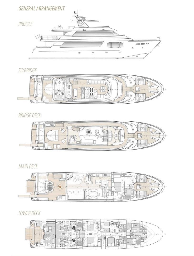 diagram, engineering drawing aboard RED PEARL Yacht for Sale