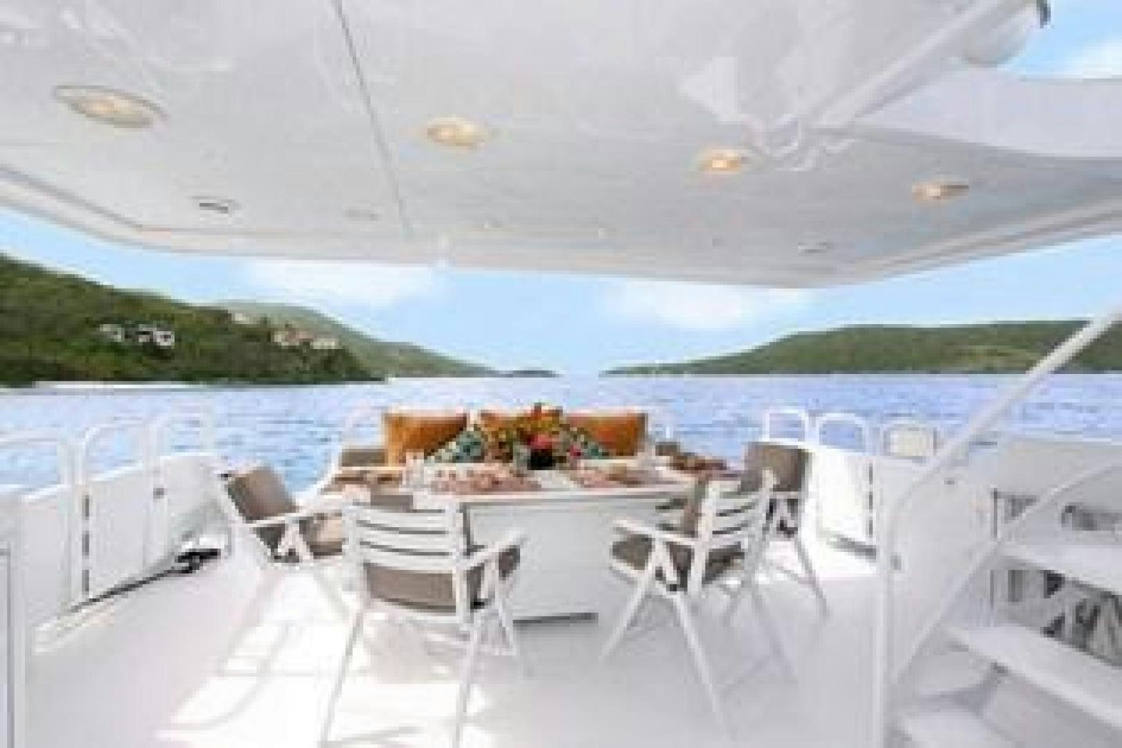 a table set for a wedding aboard HARLINA Yacht for Sale