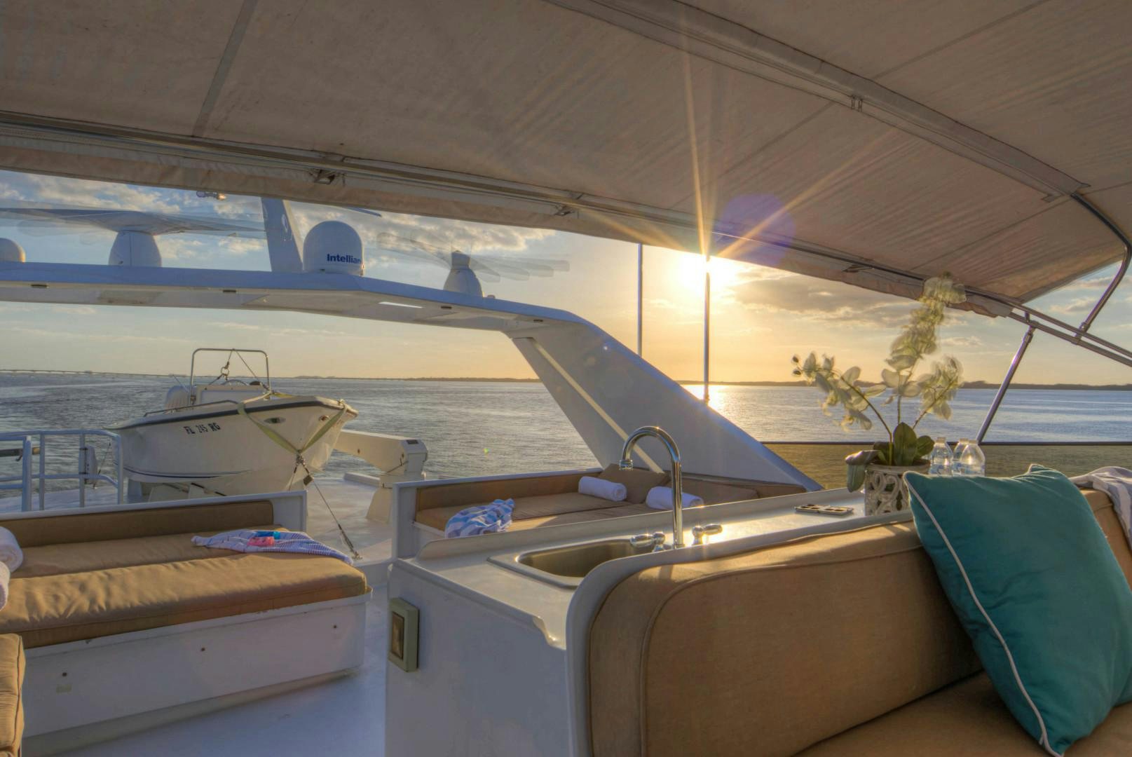 a boat on the water aboard LADY LEX Yacht for Sale