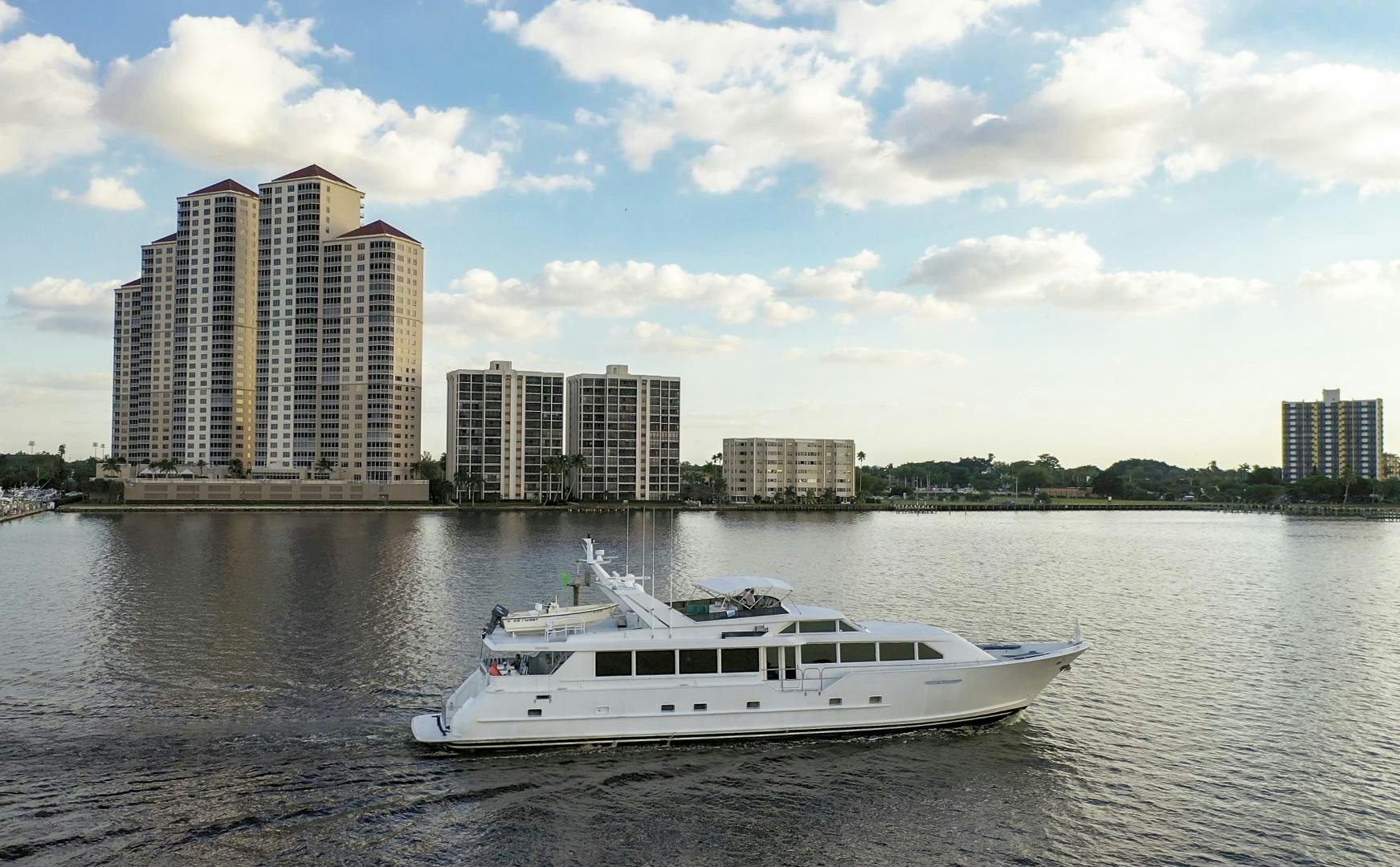 a boat on the water aboard LADY LEX Yacht for Sale