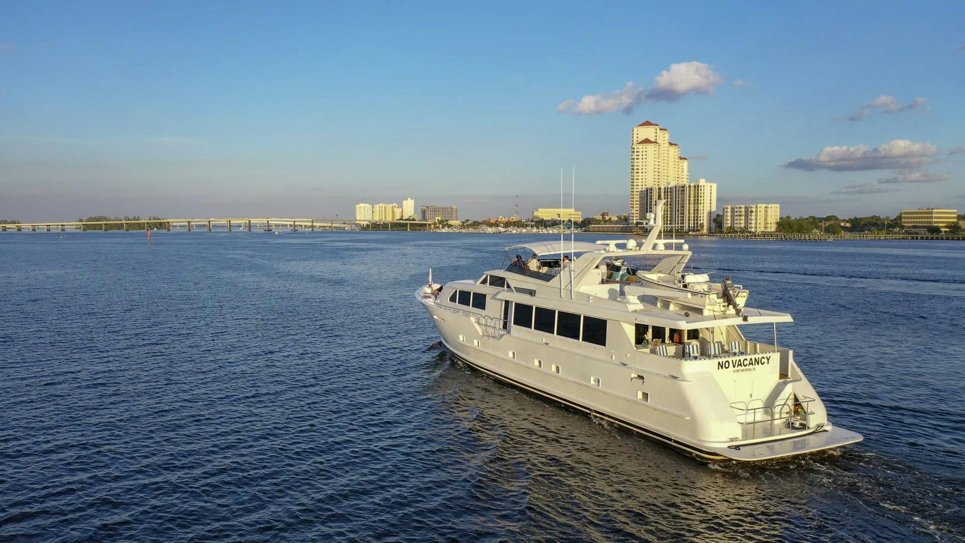 a boat in the water aboard LADY LEX Yacht for Sale
