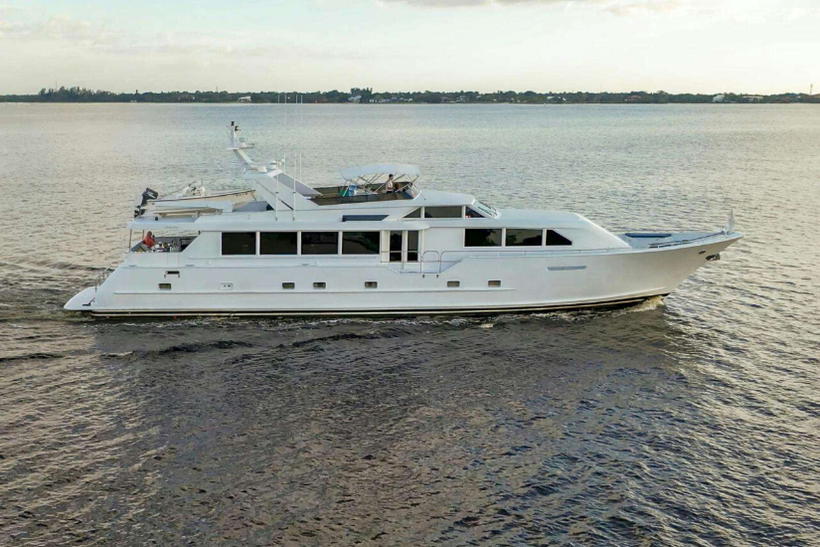 a boat on the water aboard NO VACANCY Yacht for Sale