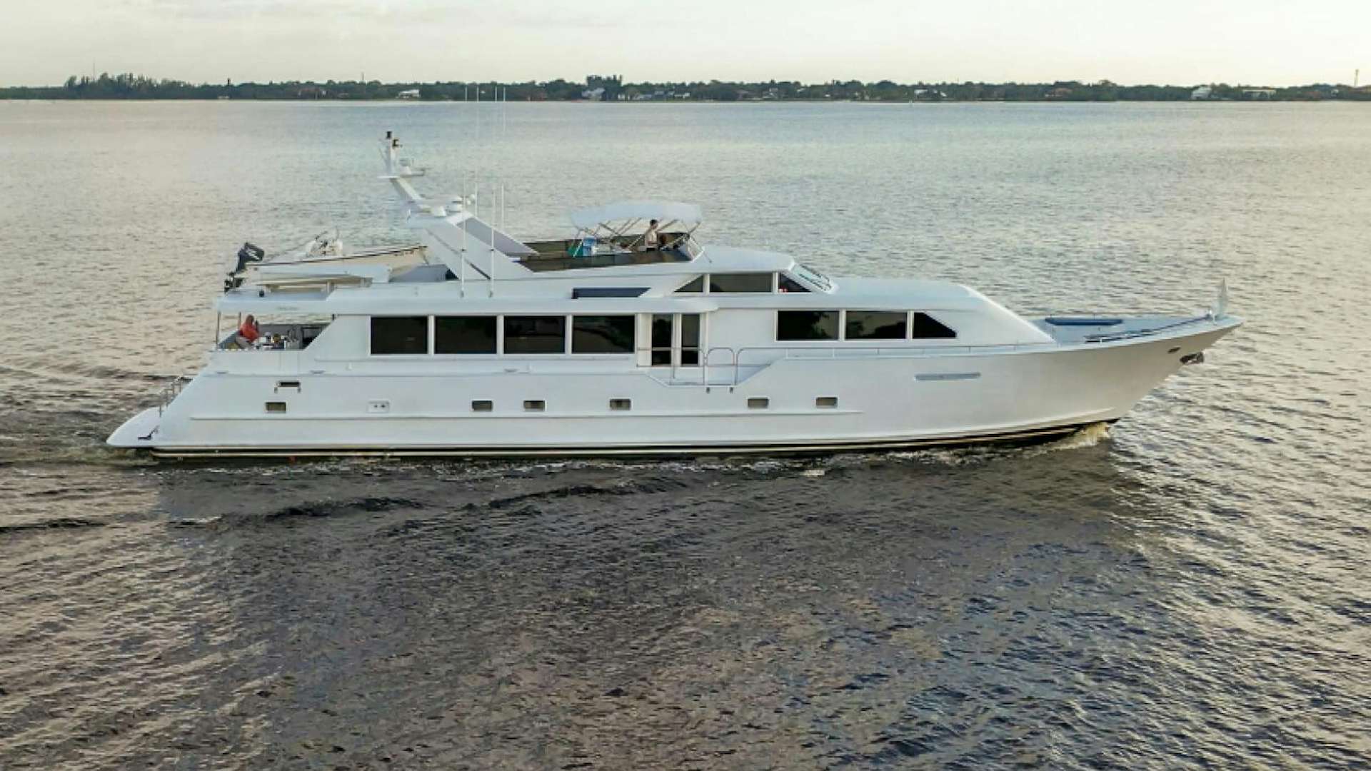 a boat on the water aboard NO VACANCY Yacht for Sale