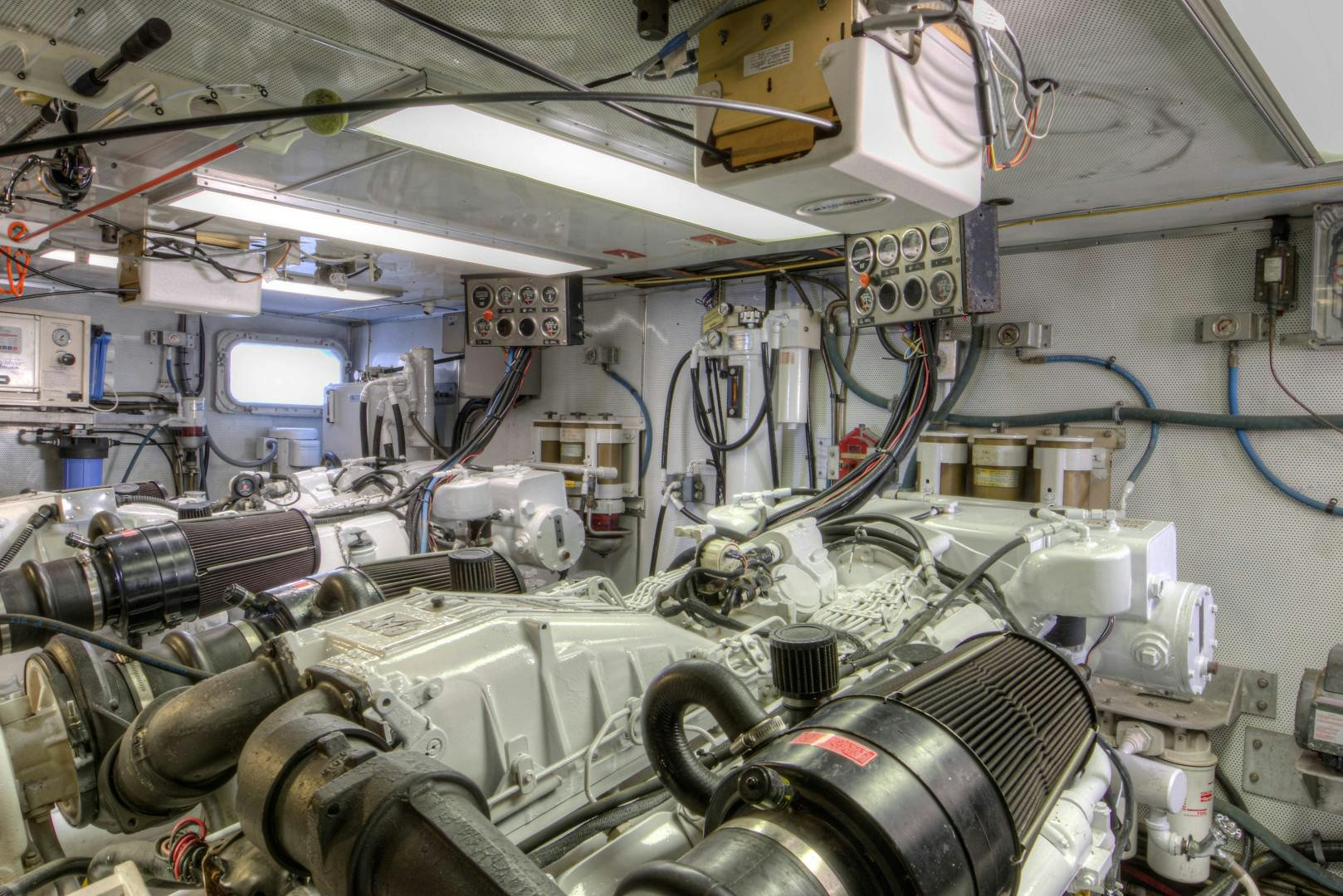 a large machine with many wires aboard LADY LEX Yacht for Sale