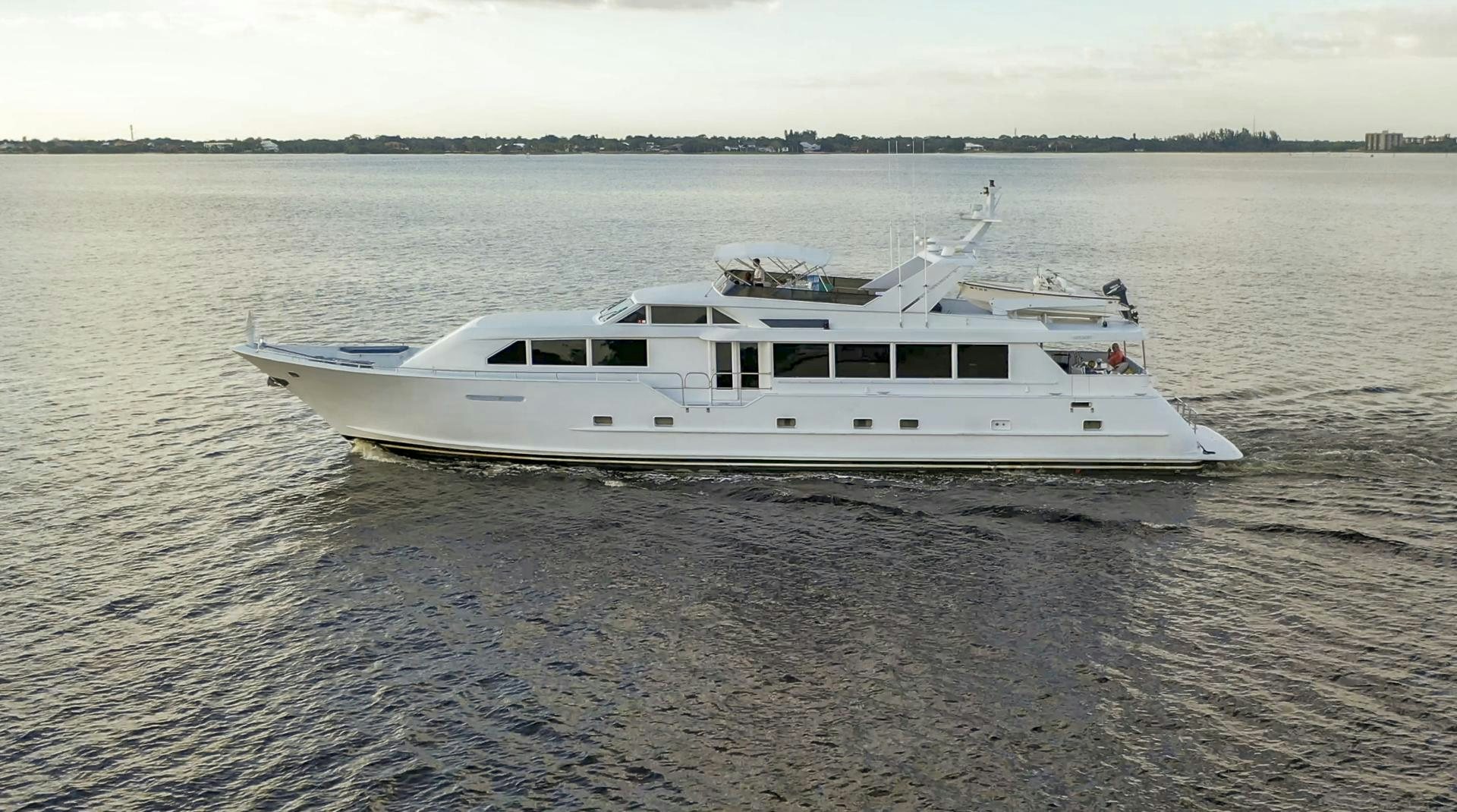 a boat on the water aboard LADY LEX Yacht for Sale