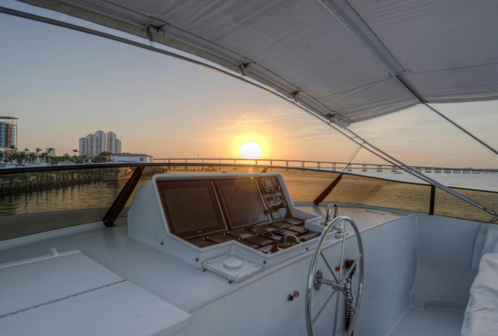 a boat on a river aboard LADY LEX Yacht for Sale