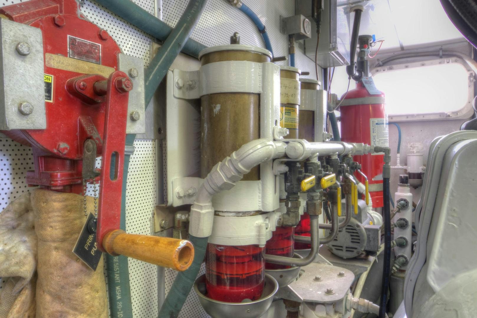 a close-up of a machine aboard LADY LEX Yacht for Sale