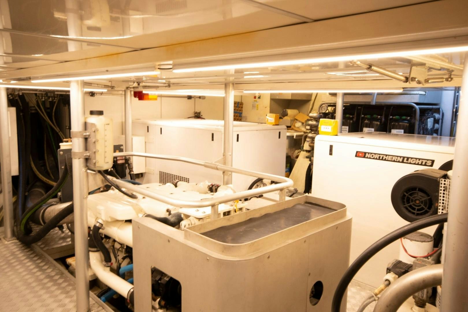 a machine in a factory aboard VARSOVIE Yacht for Sale