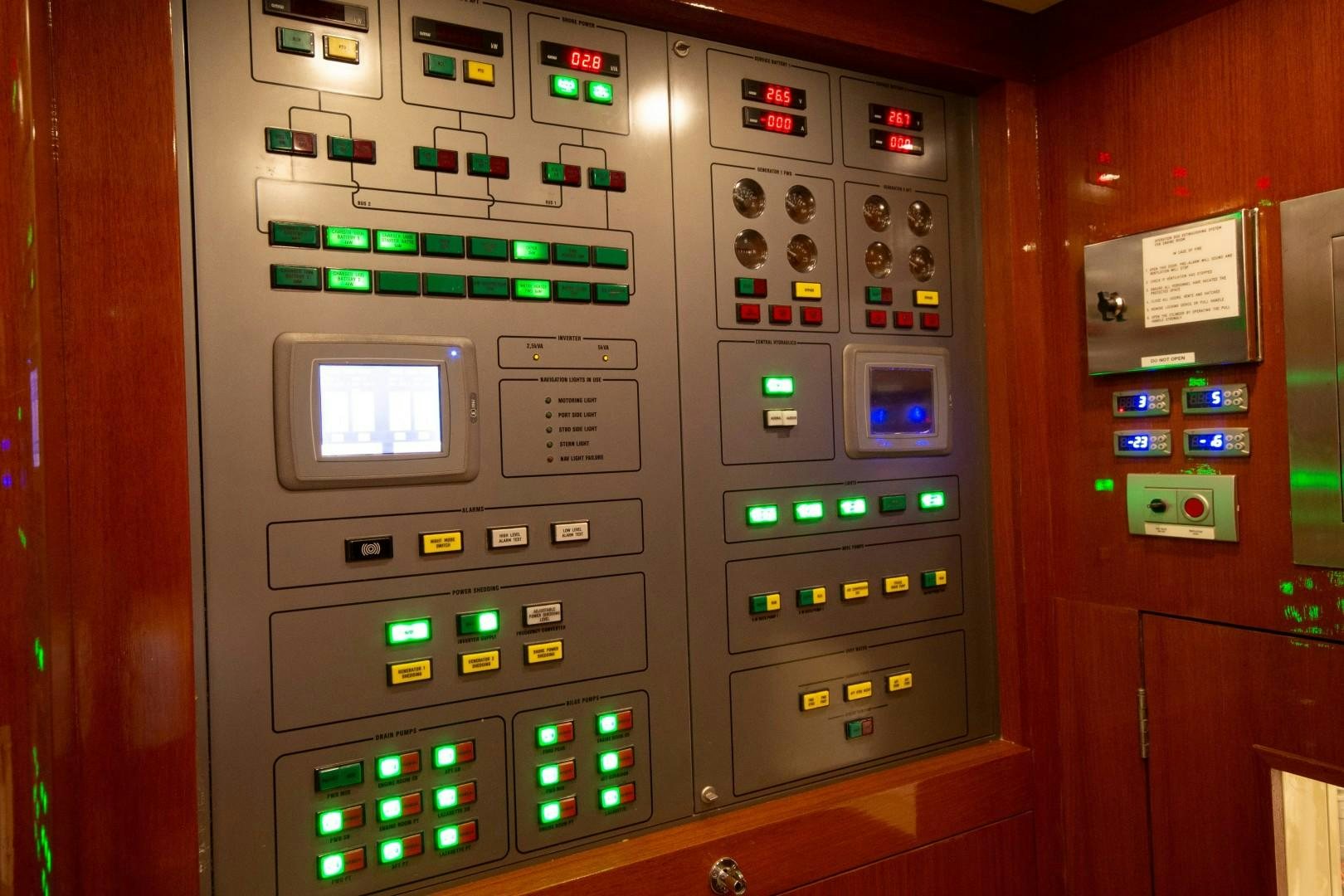 graphical user interface aboard VARSOVIE Yacht for Sale