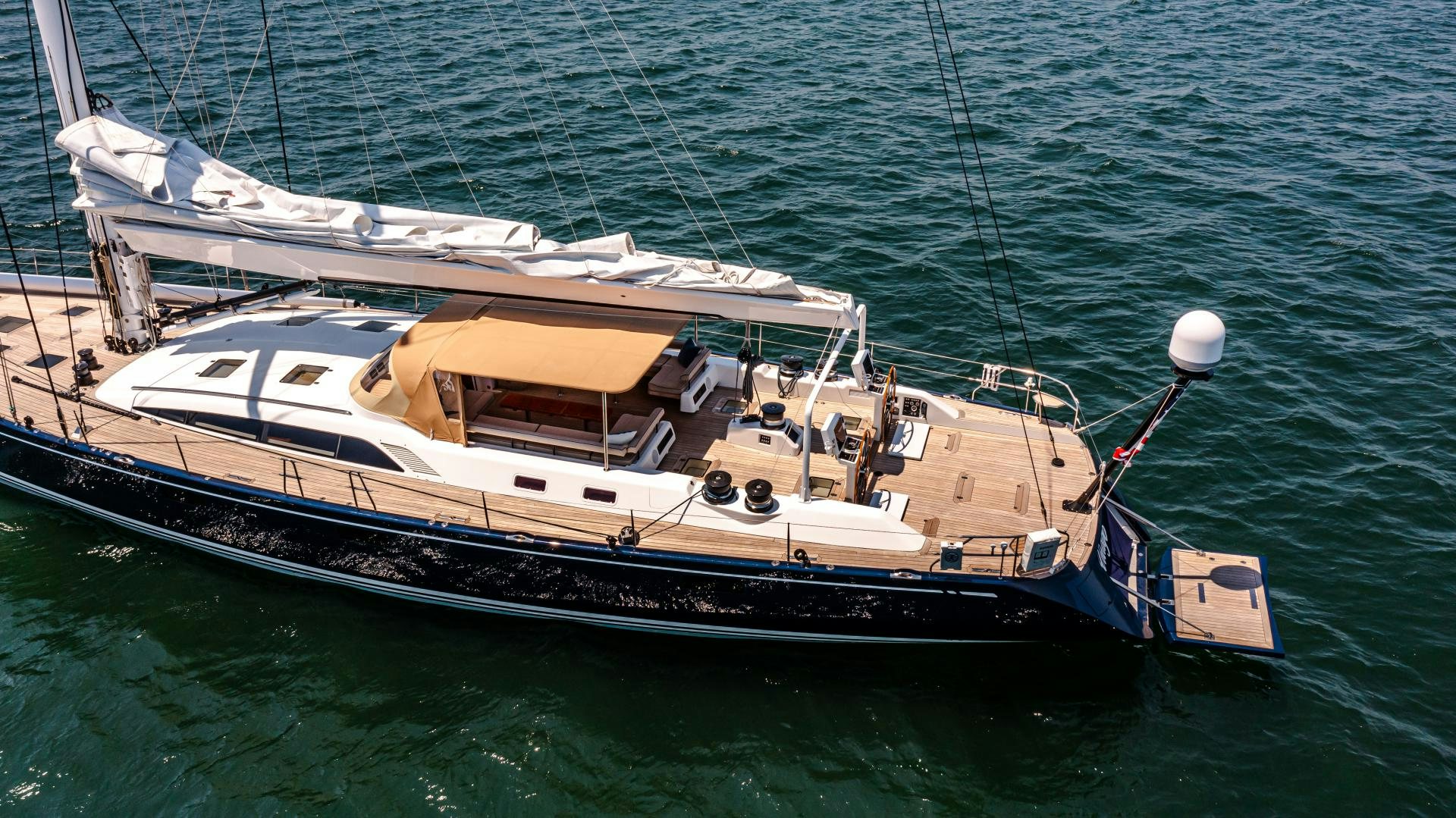 a boat in the water aboard VIRAGO Yacht for Sale