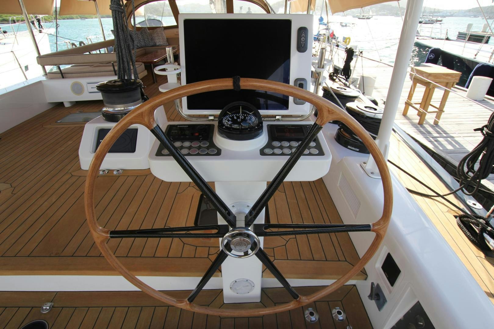 a model of a boat aboard VIRAGO Yacht for Sale