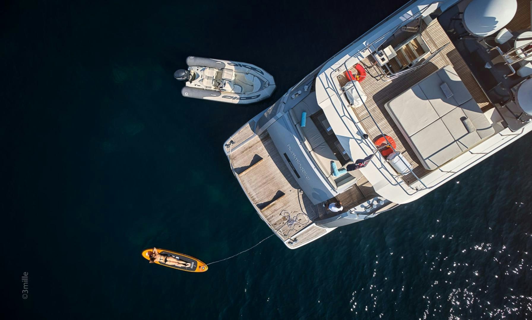 a satellite in space aboard HUMMINGBIRD Yacht for Sale