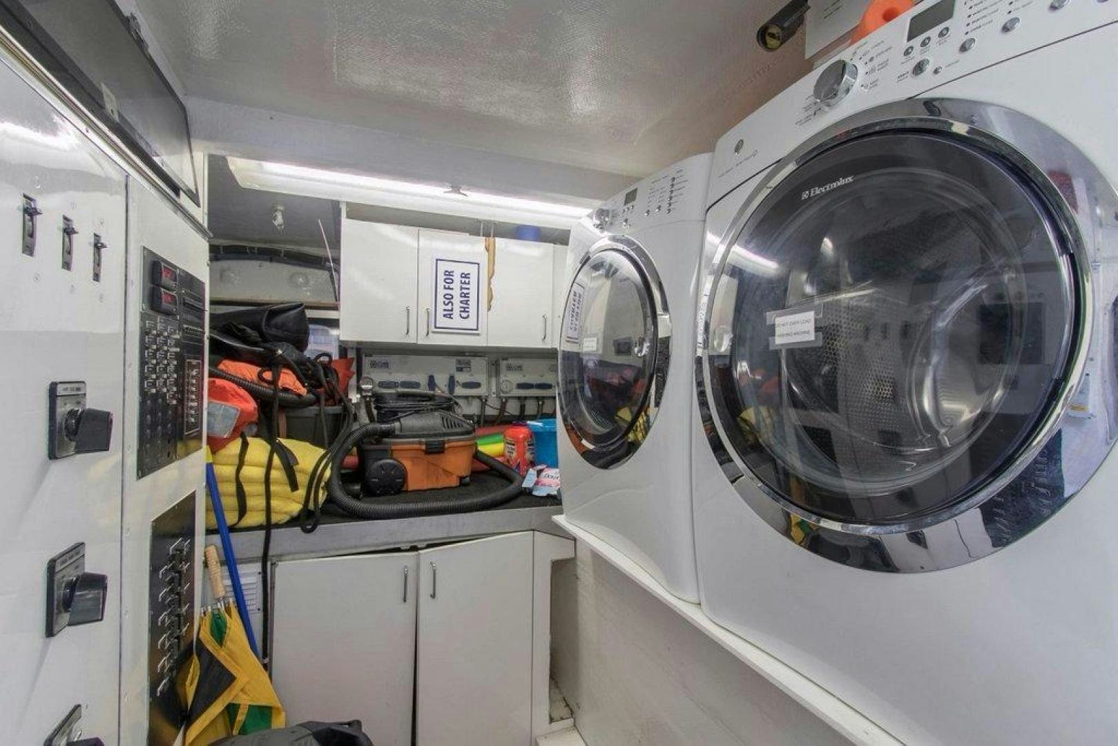 a white machine with a large fan aboard MONARCH Yacht for Sale